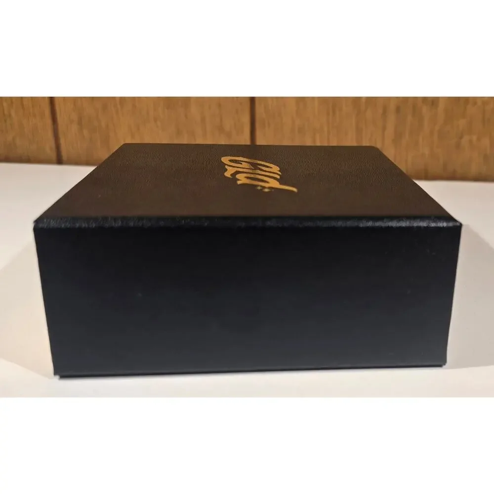 GLD Jewelry Travel Storage Pouch Box Bags Authenticity Card Black Gold Set